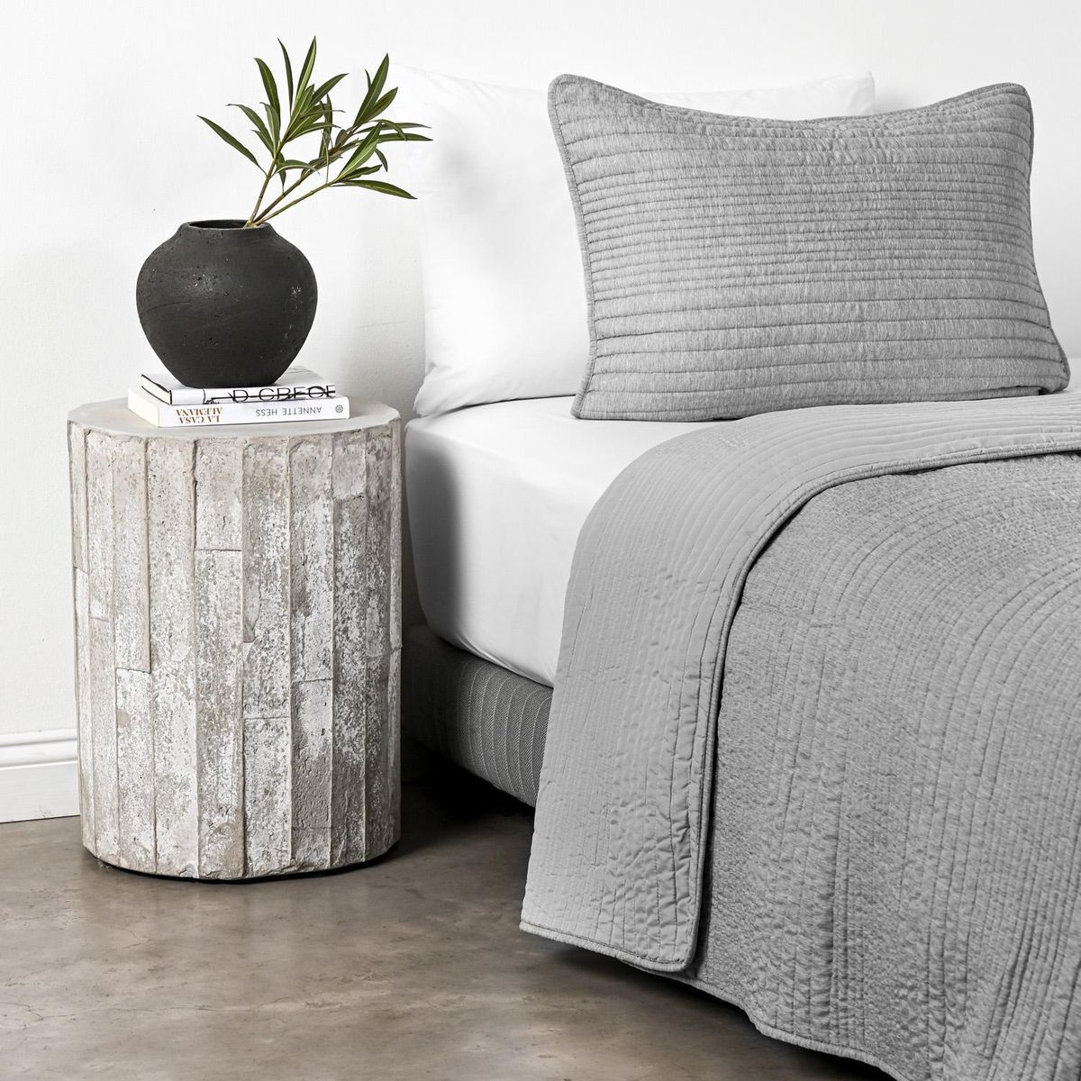 ELEMENTS & CO - Cubrecama Quilt 1.5 plazas Light Iron Beige