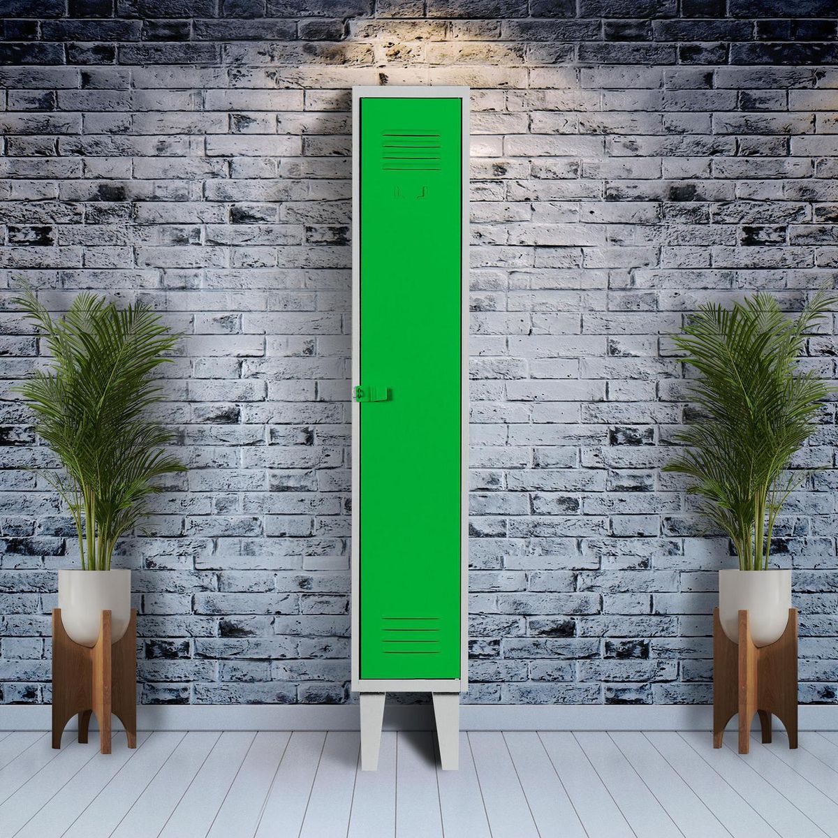 MOVILOCKERS - Locker Alta Resistencia 1 Cuerpo 1 Puerta(s) 1 Repisa(s) 29xx45 cm Verde