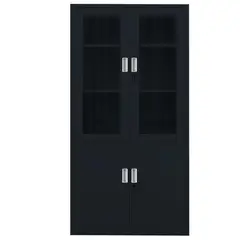 MOVILOCKERS - Storage 4 Puerta(s) 4 Repisa(s) 90xx40 cm Negro Mate