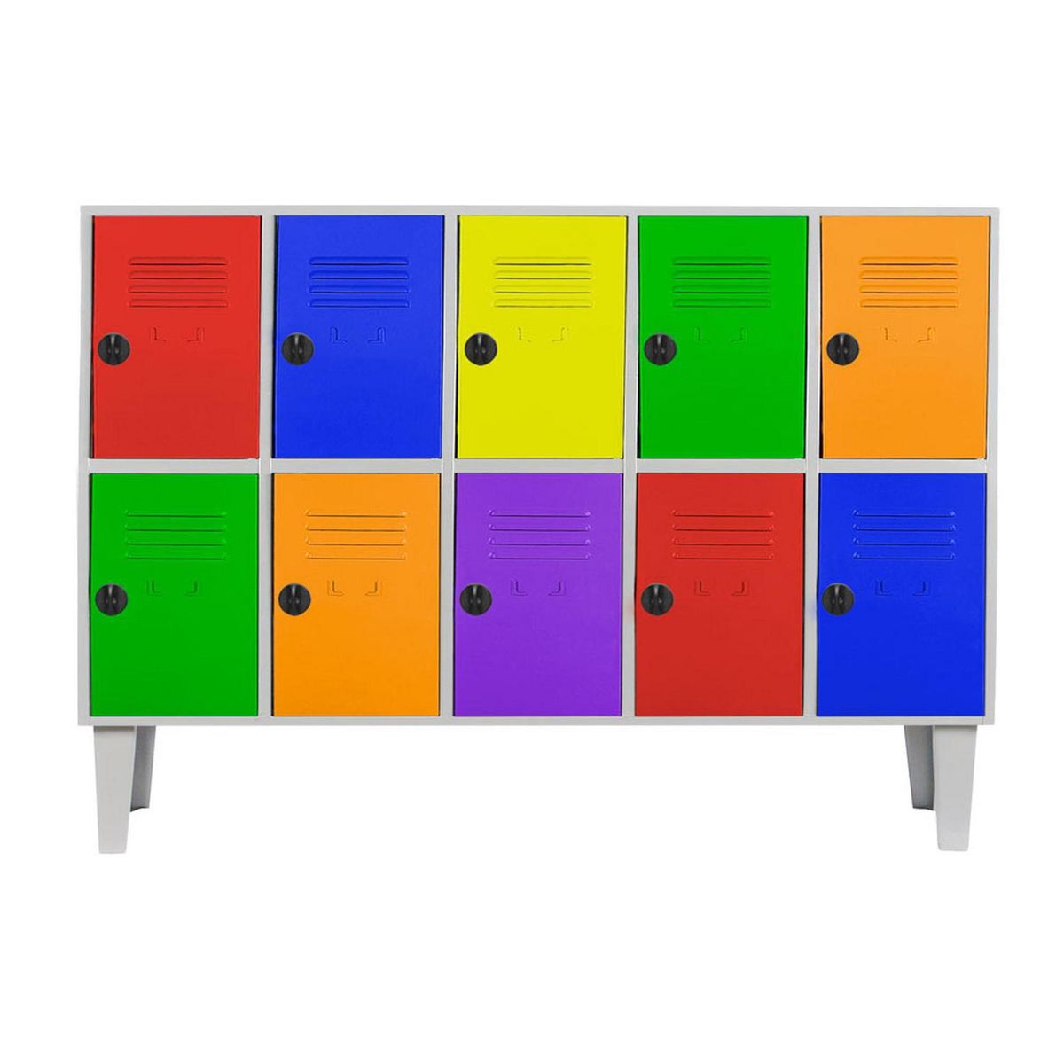 MOVILOCKERS - Locker Kids 3 Cuerpos 10 Puerta(s) 137x96x45 cm Multicolor