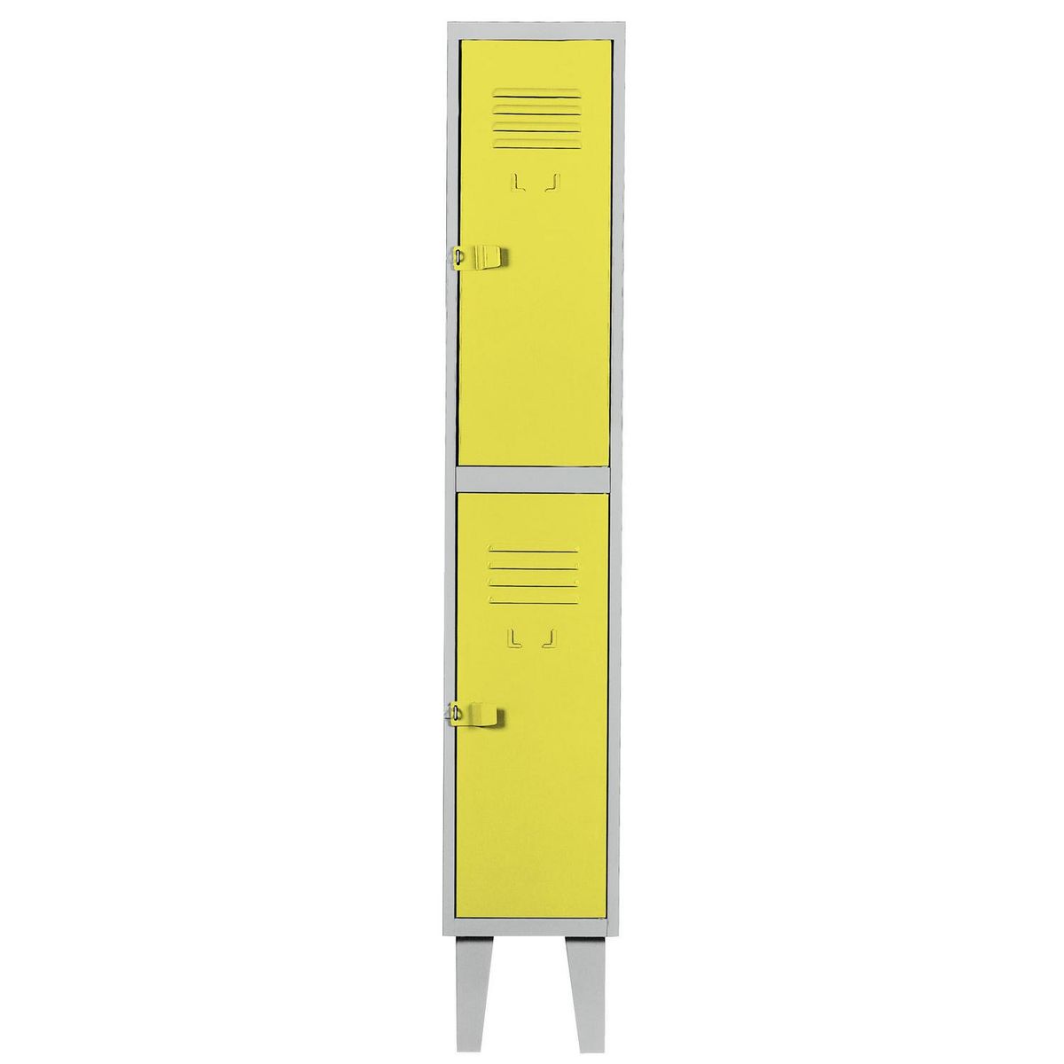 MOVILOCKERS - Locker Alta Resistencia 1 Cuerpo 2 Puerta(s) 29x170x45 cm Amarillo