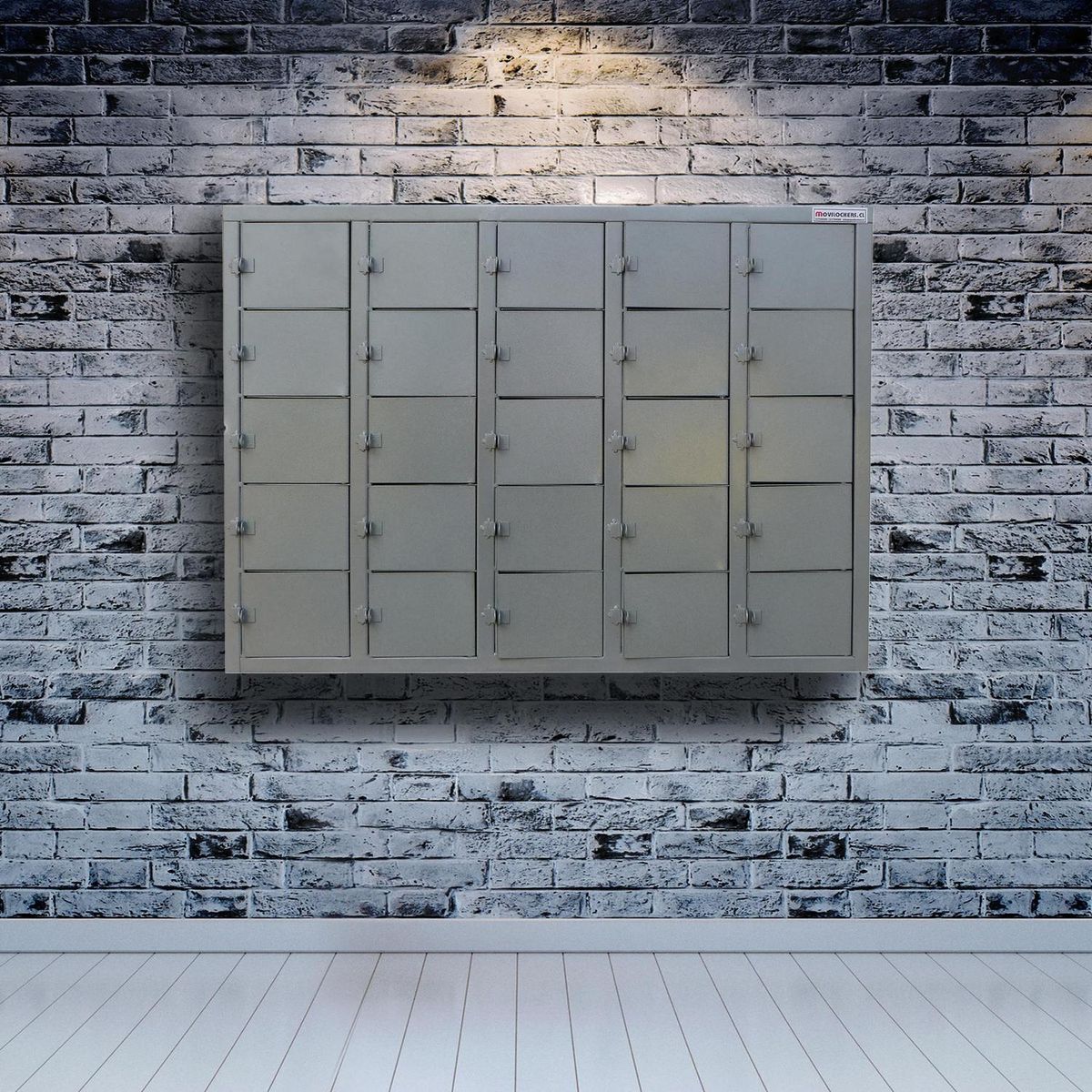 MOVILOCKERS - Locker Guardacelulares 25 Puerta(s) 93x76x25 cm Gris Linea