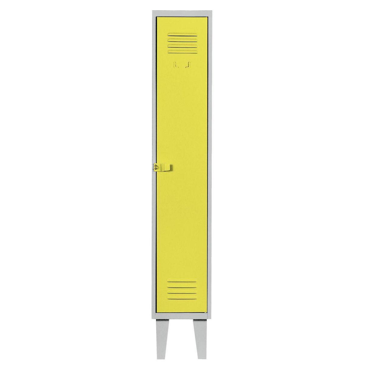 MOVILOCKERS - Locker Alta Resistencia 1 Cuerpo 1 Puerta(s) 1 Repisa(s) 29xx45 cm Amarillo