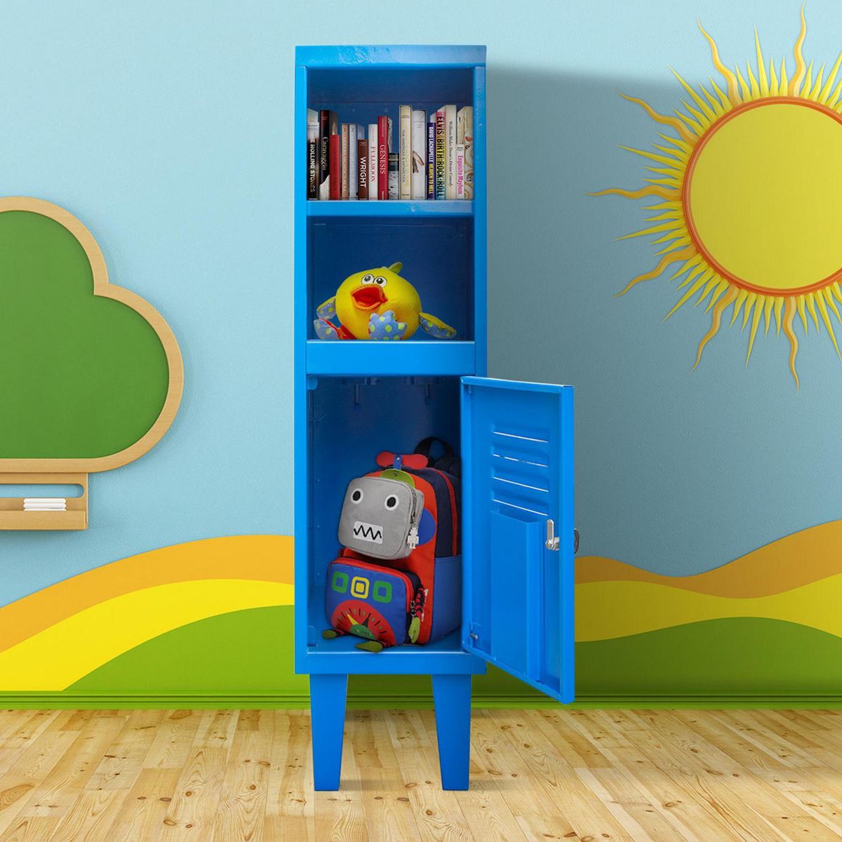 MOVILOCKERS - Locker Kids Estante 1 Puerta(s) 1 Repisa(s) 29xx45 cm Azul