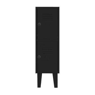 Lockers kids 96x29x45 cm 1 cuerpo 2 puerta negro mate