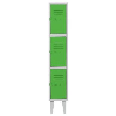 Lockers alta resistencia 170x29x45 cm 1 cuerpo 3 puerta verde