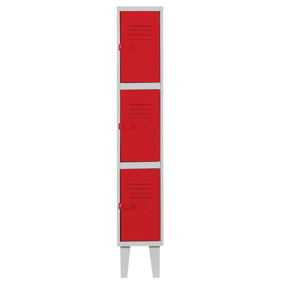 MOVILOCKERS - Locker Alta Resistencia 1 Cuerpo 3 Puerta(s) 29x170x45 cm Rojo