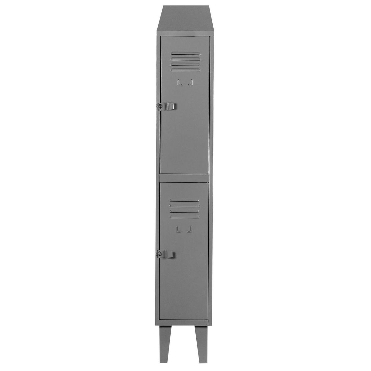 MOVILOCKERS - Locker Alta Resistencia con Malla 1 Cuerpo 2 Puerta(s) 29x190x45 cm Gris Eco