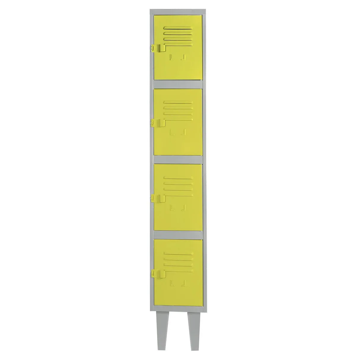 MOVILOCKERS - Locker Alta Resistencia 1 Cuerpo 4 Puerta(s) 29x170x45 cm Amarillo