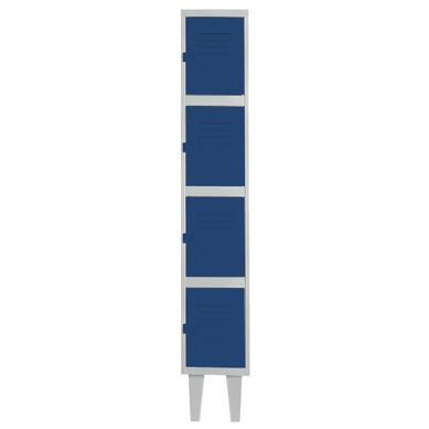 Lockers alta resistencia 170x29x45 cm 1 cuerpo 4 puerta azul