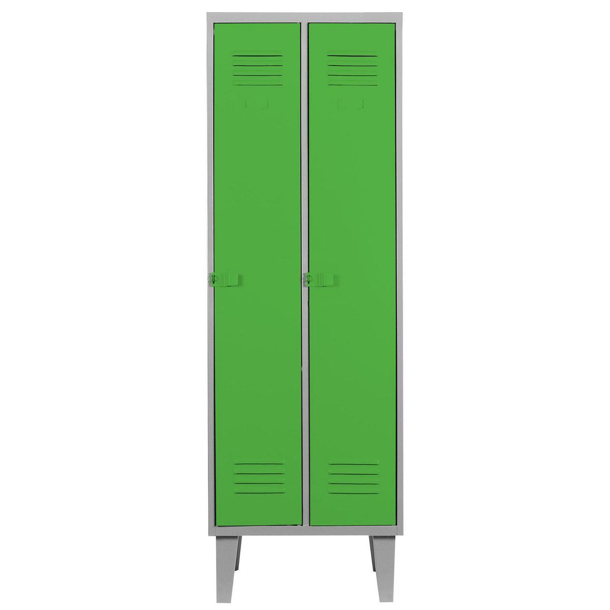 MOVILOCKERS - Locker Alta Resistencia 2 Cuerpos 2 Puerta(s) 2 Repisa(s) 56xx45 cm Verde
