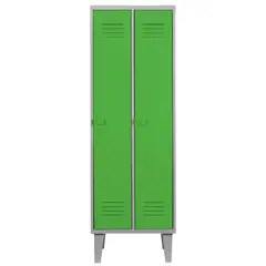MOVILOCKERS - Locker Alta Resistencia 2 Cuerpos 2 Puerta(s) 2 Repisa(s) 56x170x45 cm Verde