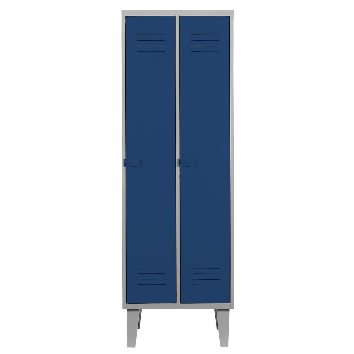 MOVILOCKERS - Locker Alta Resistencia 2 Cuerpos 2 Puerta(s) 2 Repisa(s) 56xx45 cm Azul