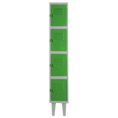 Lockers alta resistencia 170x29x45 cm 1 cuerpo 4 puerta verde