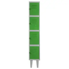 MOVILOCKERS - Locker Alta Resistencia 1 Cuerpo 4 Puerta(s) 29x170x45 cm Verde