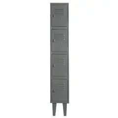 MOVILOCKERS - Locker Alta Resistencia 1 Cuerpo 4 Puerta(s) 29x170x45 cm Gris Eco