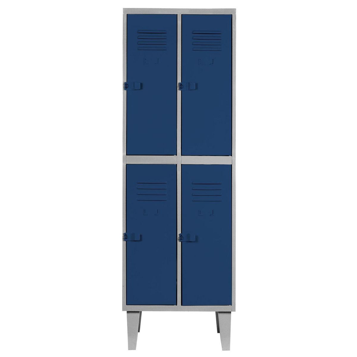 MOVILOCKERS - Locker Alta Resistencia 2 Cuerpos 4 Puerta(s) 56x170x45 cm Azul