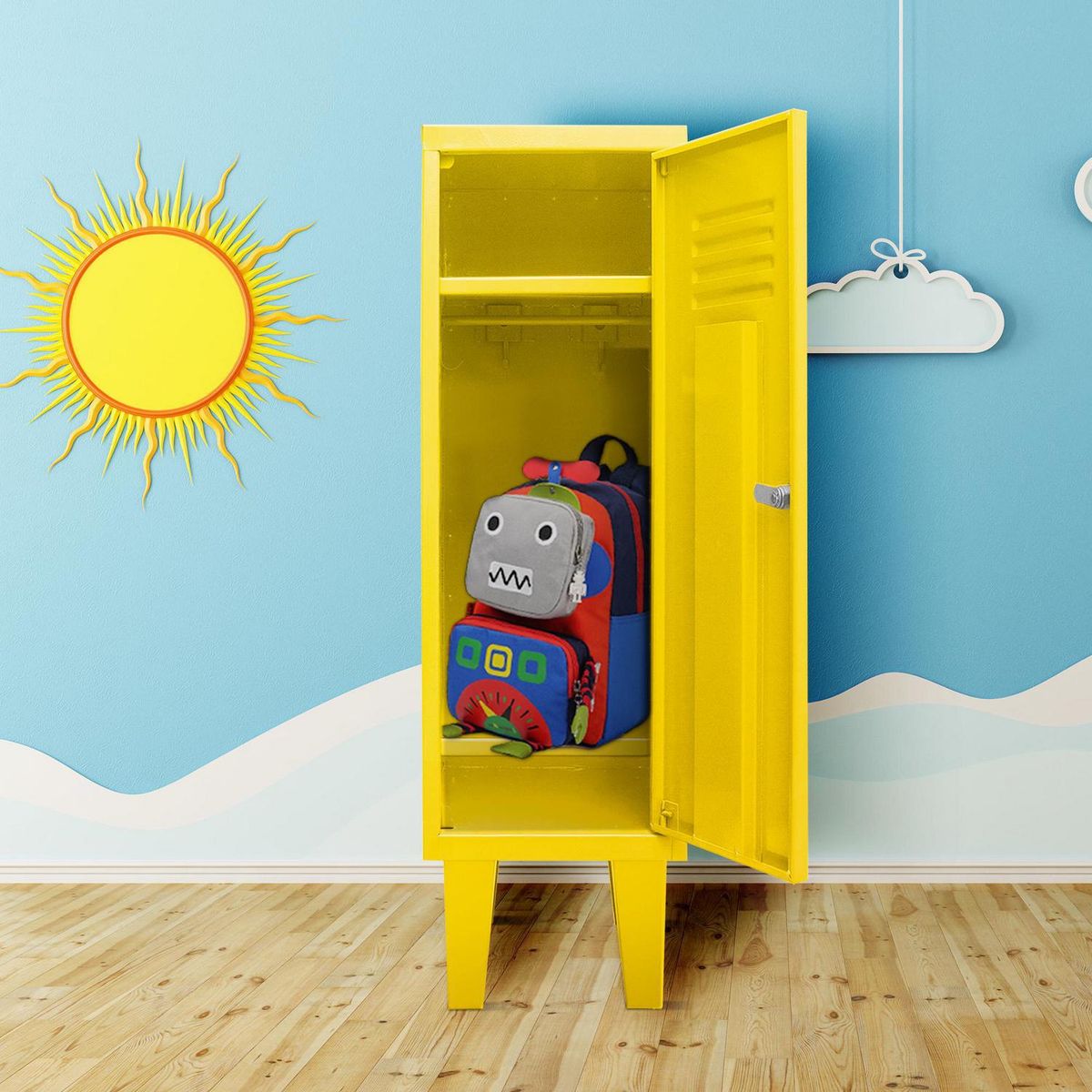 MOVILOCKERS - Locker Kids 1 Cuerpo 1 Puerta(s) 1 Repisa(s) 29xx45 cm Amarillo