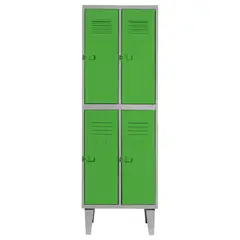 MOVILOCKERS - Locker Alta Resistencia 2 Cuerpos 4 Puerta(s) 56x170x45 cm Verde