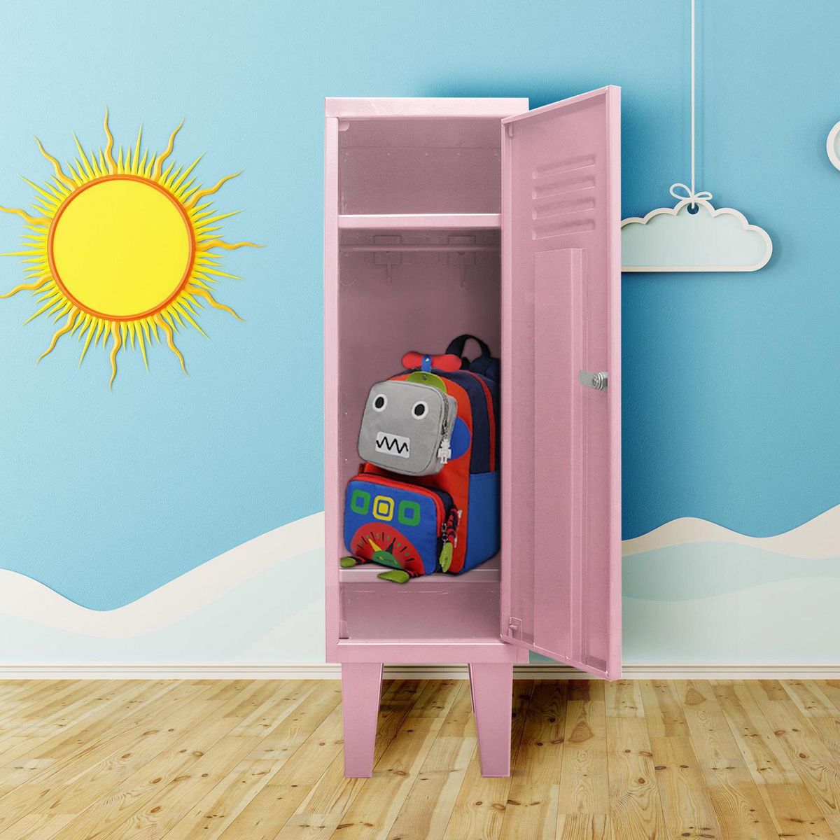 MOVILOCKERS - Locker Kids 1 Cuerpo 1 Puerta(s) 1 Repisa(s) 29xx45 cm Rosado