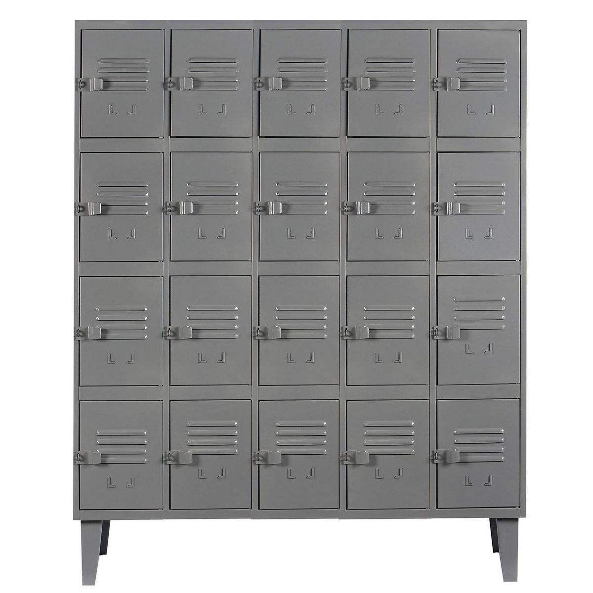 MOVILOCKERS - Locker Alta Resistencia 5 Cuerpos 20 Puerta(s) 137x170x45 cm Gris Eco