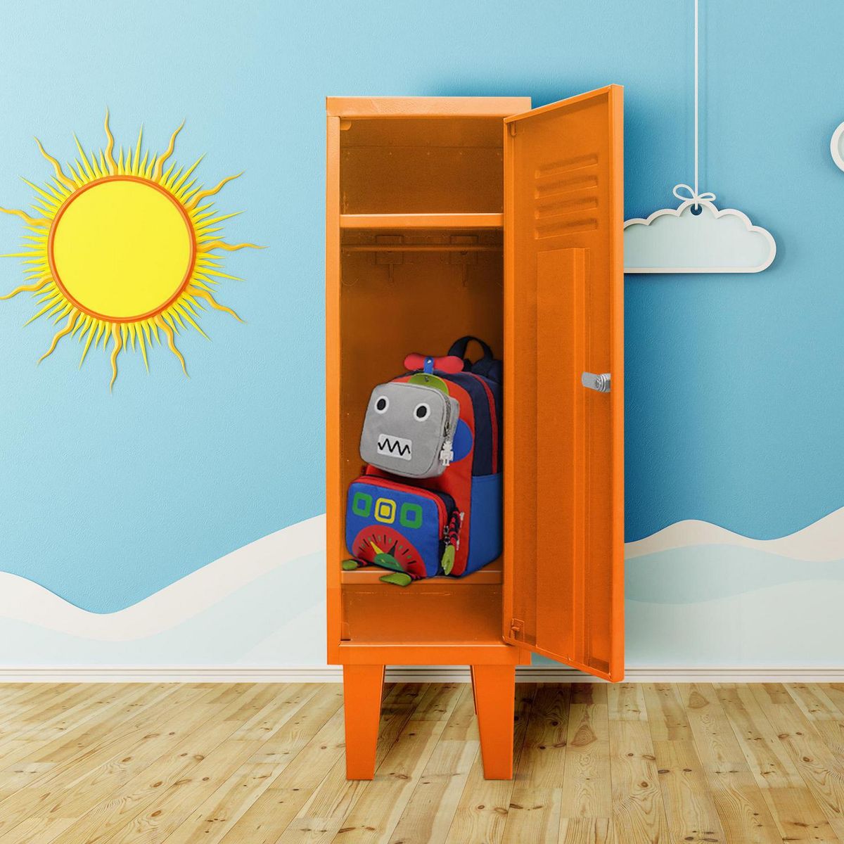 MOVILOCKERS - Locker Kids 1 Cuerpo 1 Puerta(s) 1 Repisa(s) 29xx45 cm Naranjo