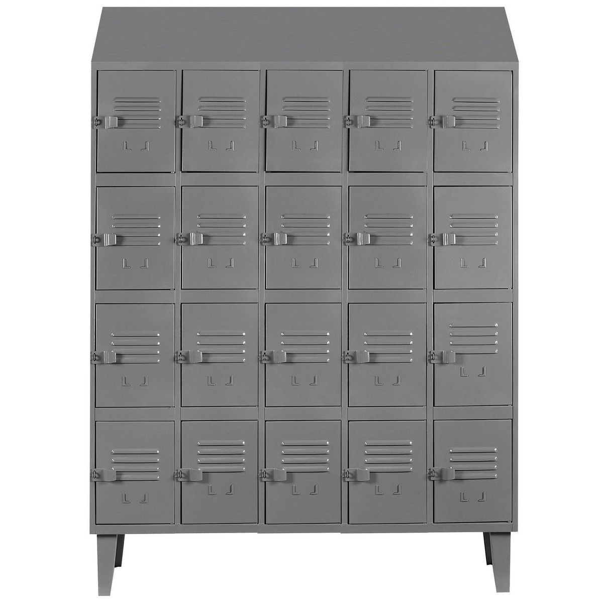 MOVILOCKERS - Locker Alta Resistencia 5 Cuerpos 20 Puerta(s) 137x190x45 cm Gris Eco