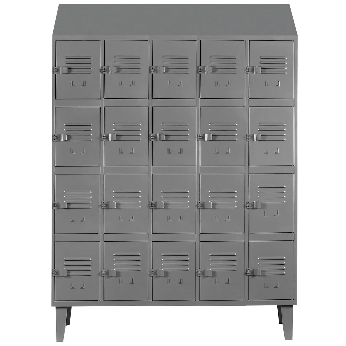 MOVILOCKERS - Locker Alta Resistencia 5 Cuerpos 20 Puerta(s) 137x190x45 cm Gris Eco
