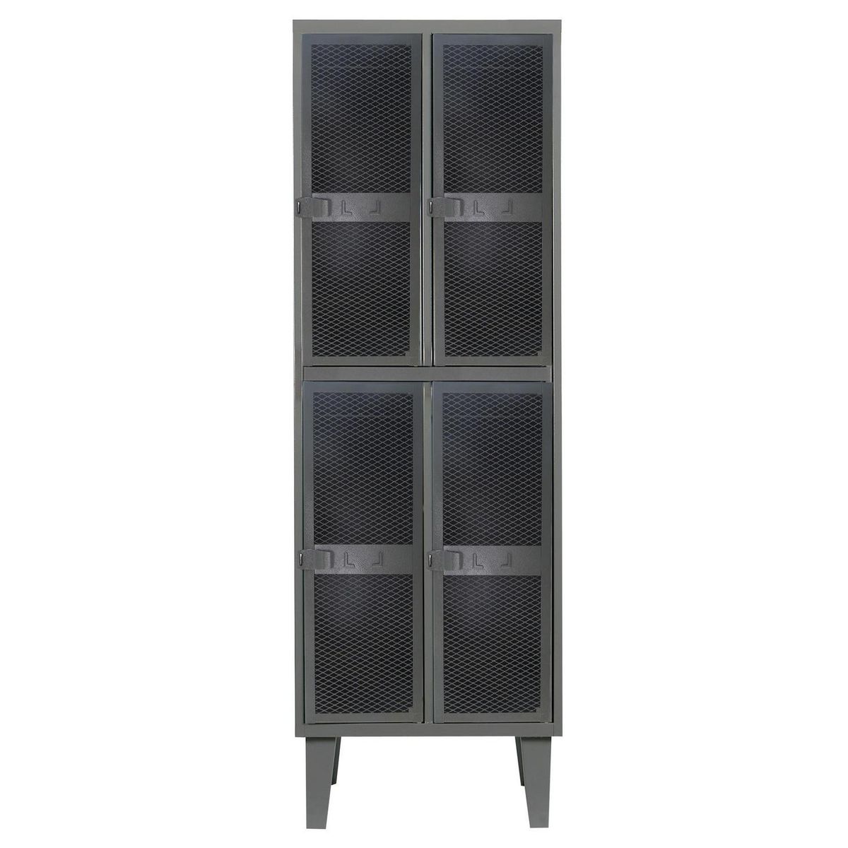 MOVILOCKERS - Locker Alta Resistencia 2 Cuerpos 4 Puerta(s) 56x170x45 cm Gris Eco