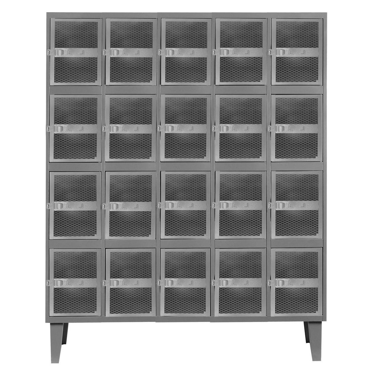 MOVILOCKERS - Locker Alta Resistencia 5 Cuerpos 20 Puerta(s) 137x170x45 cm Gris Eco