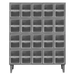 MOVILOCKERS - Locker Alta Resistencia 5 Cuerpos 20 Puerta(s) 137x170x45 cm Gris Eco