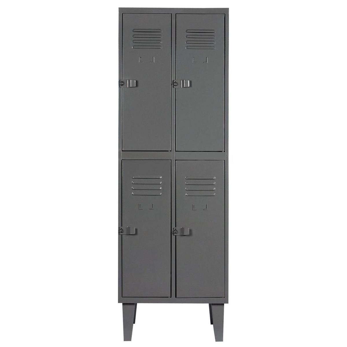 MOVILOCKERS - Locker Alta Resistencia 2 Cuerpos 4 Puerta(s) 56x170x45 cm Gris Eco