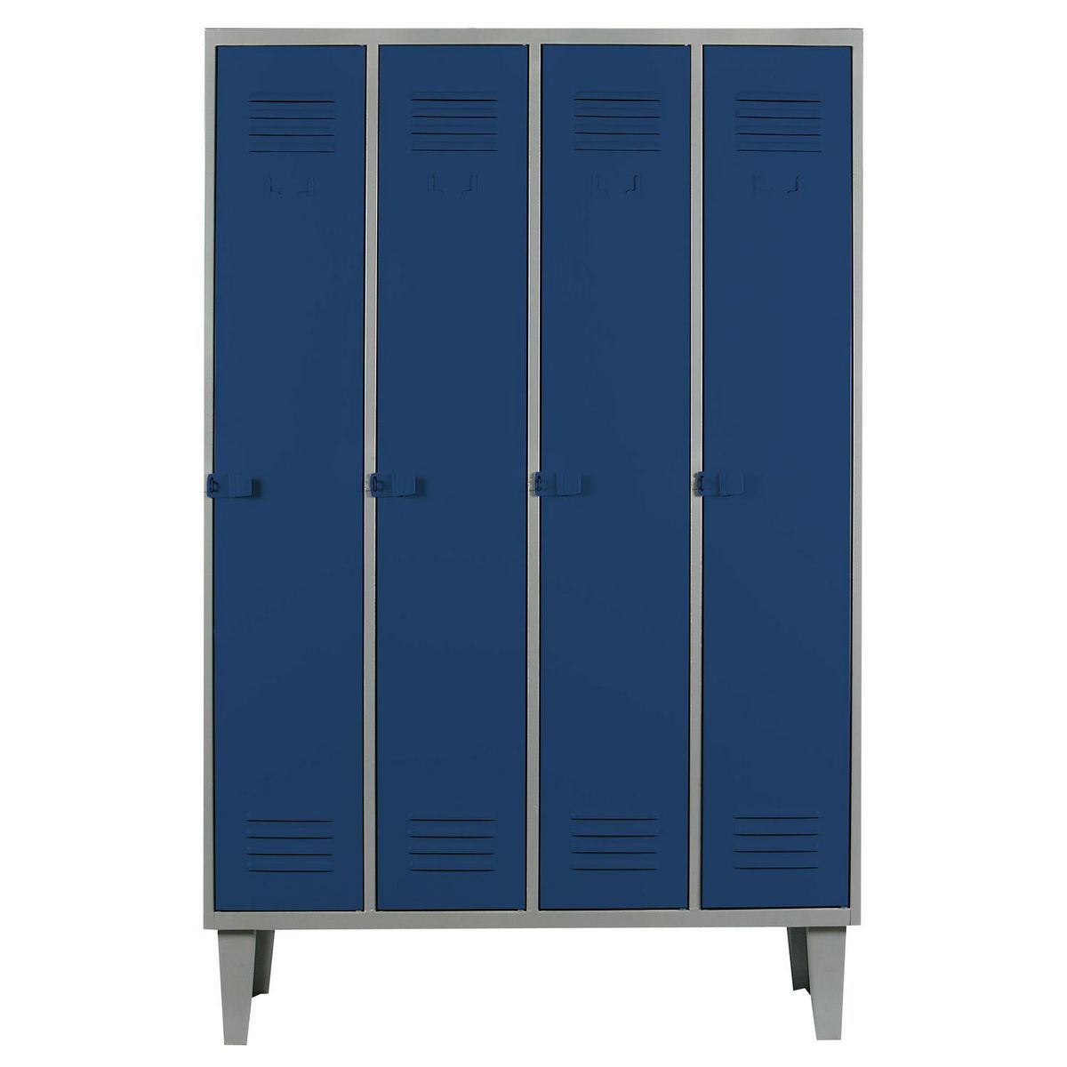 MOVILOCKERS - Locker Alta Resistencia 4 Cuerpos 4 Puerta(s) 1 Repisa(s) 110xx45 cm Azul
