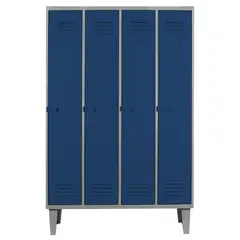 MOVILOCKERS - Locker Alta Resistencia 4 Cuerpos 4 Puerta(s) 1 Repisa(s) 110xx45 cm Azul