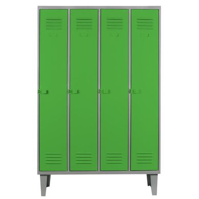 Lockers alta resistencia 170x110x45 cm 4 cuerpo 4 puerta verde