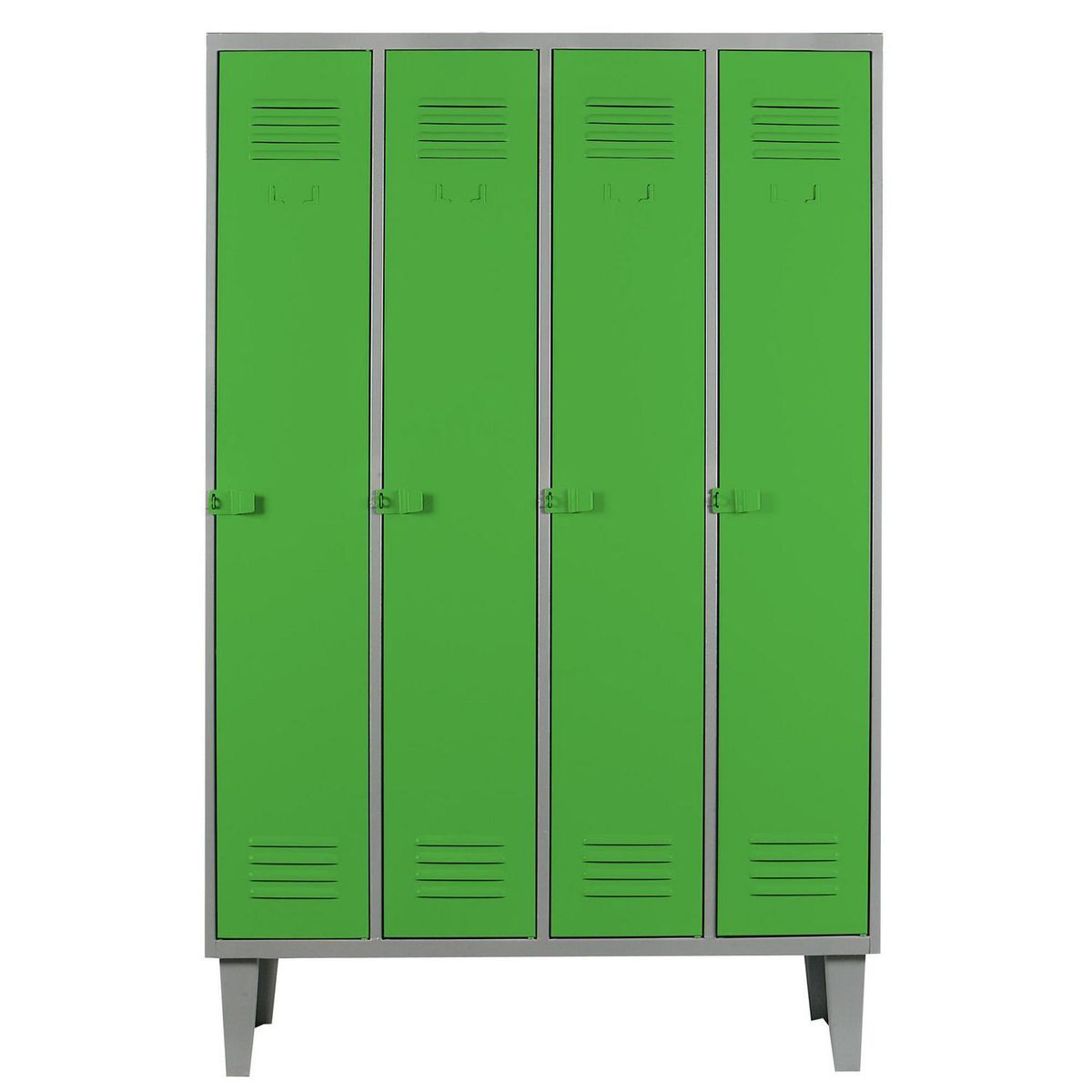 MOVILOCKERS - Locker Alta Resistencia 4 Cuerpos 4 Puerta(s) 1 Repisa(s) 110xx45 cm Verde