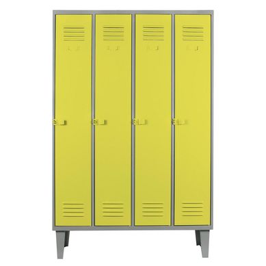 Lockers alta resistencia 170x110x45 cm 4 cuerpo 4 puerta amarillo