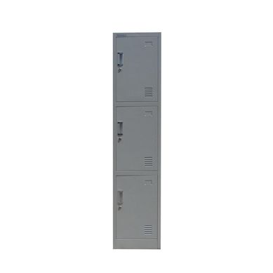 Lockers oficina 180x38x45 cm 1 cuerpo 3 puerta gris agata