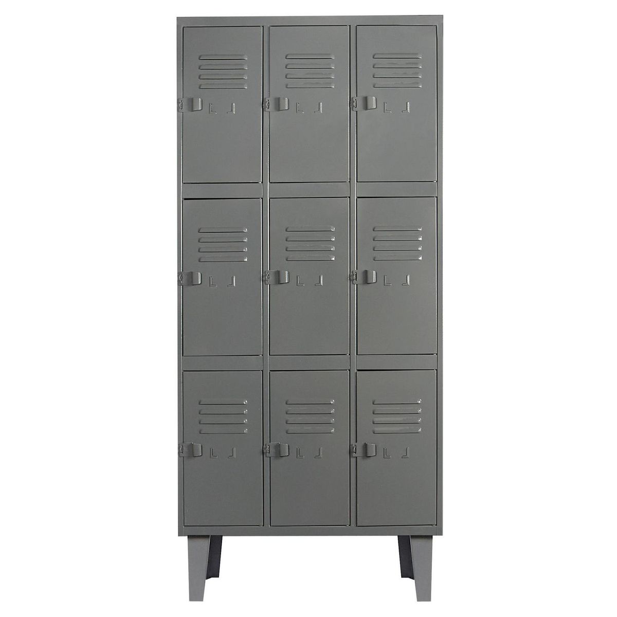 MOVILOCKERS - Locker Alta Resistencia 3 Cuerpos 9 Puerta(s) 83x170x45 cm Gris Eco