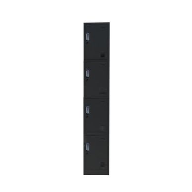 Lockers oficina 180x38x45 cm 1 cuerpo 4 puerta negro mate