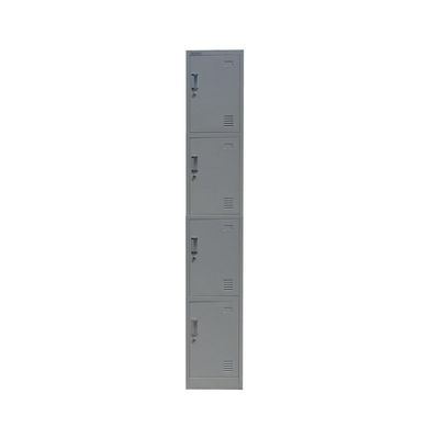 Lockers oficina 180x38x45 cm 1 cuerpo 4 puerta gris agata