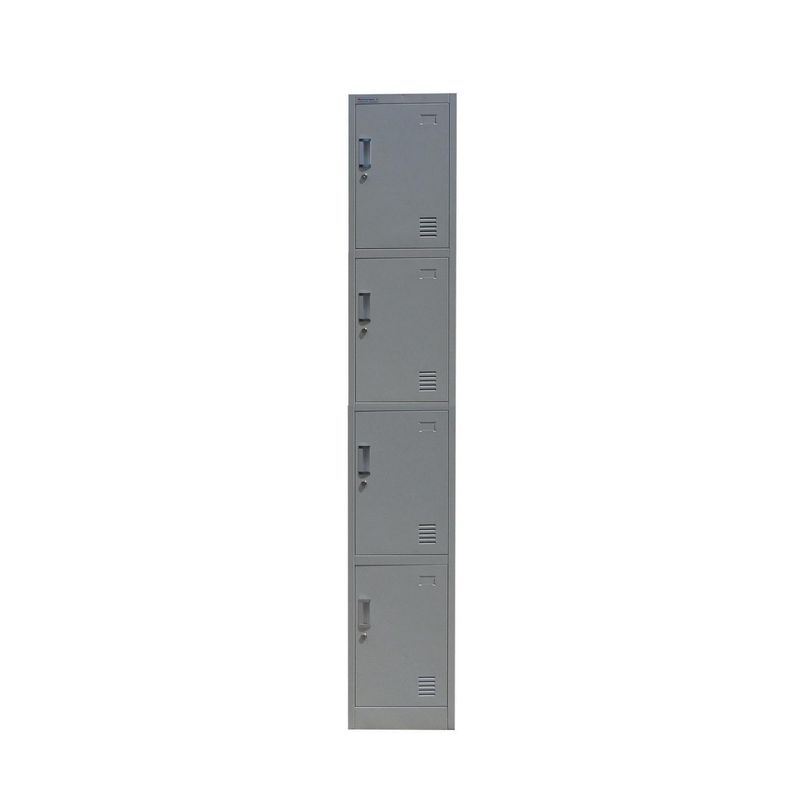 MOVILOCKERS - Locker de Oficina 1 Cuerpo 4 Puerta(s) 38x180x45 cm Gris Agata