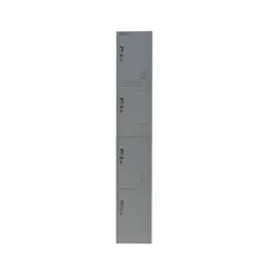 MOVILOCKERS - Locker de Oficina 1 Cuerpo 4 Puerta(s) 38x180x45 cm Gris Agata