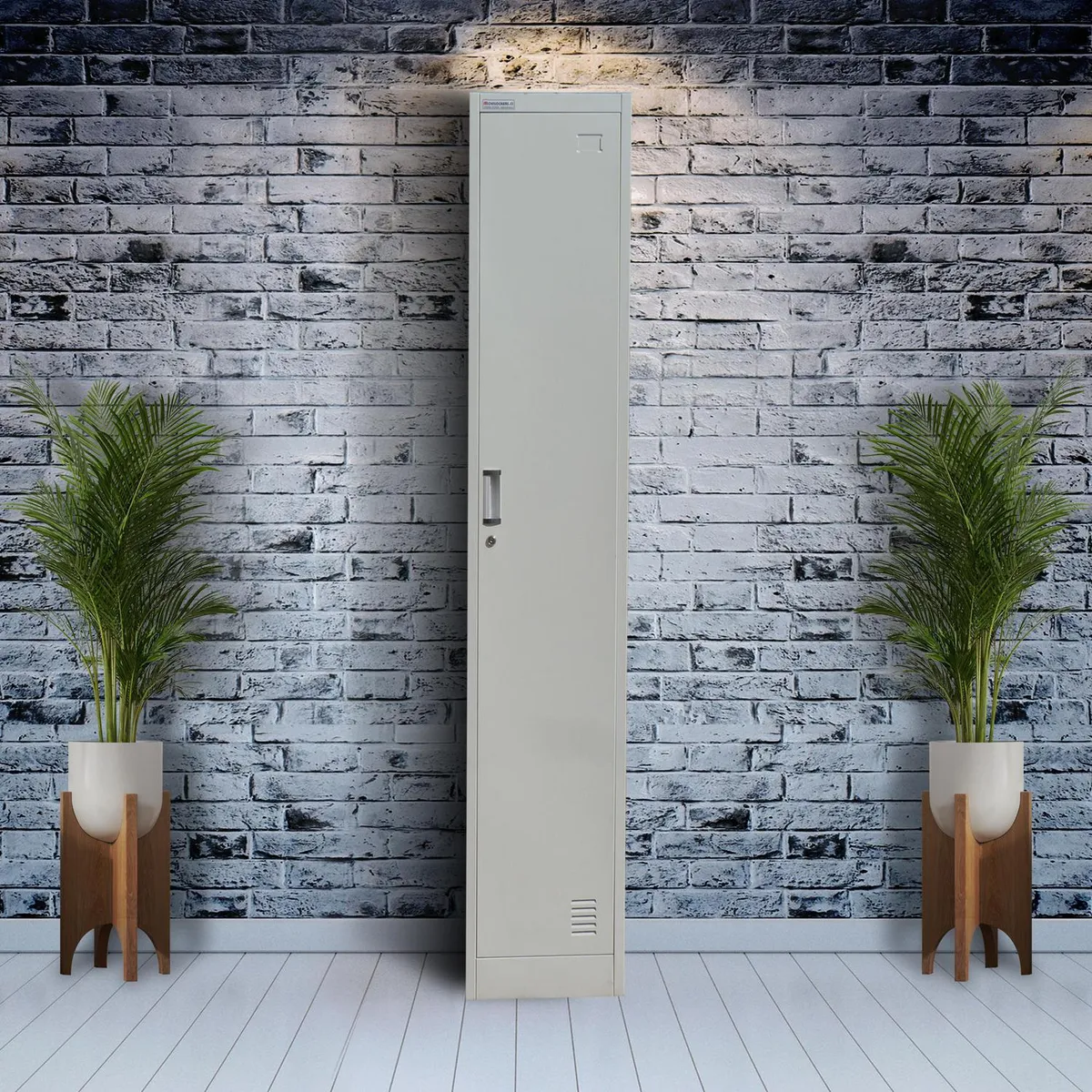 MOVILOCKERS - Locker de Oficina 1 Cuerpo 1 Puerta(s) 1 Repisa(s) 38xx45 cm Gris Agata