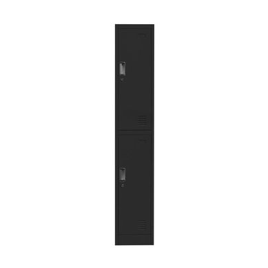 Lockers oficina 180x38x45 cm 1 cuerpo 2 puerta negro mate