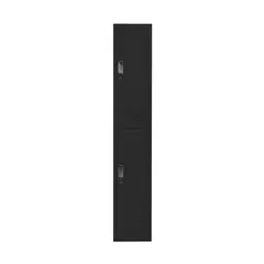 MOVILOCKERS - Locker de Oficina 1 Cuerpo 2 Puerta(s) 2 Repisa(s) 38xx45 cm Negro Mate