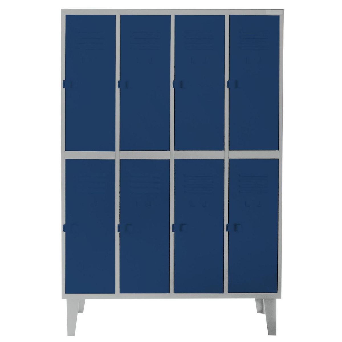 MOVILOCKERS - Locker Alta Resistencia 4 Cuerpos 8 Puerta(s) 110x170x45 cm Azul