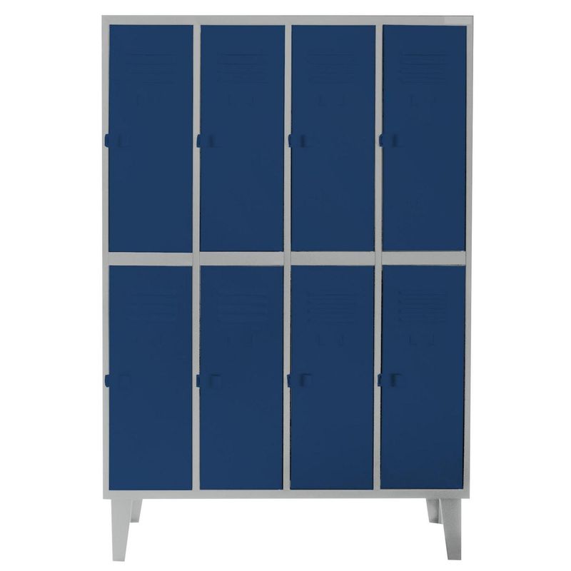 MOVILOCKERS - Locker Alta Resistencia 4 Cuerpos 8 Puerta(s) 110x170x45 cm Azul