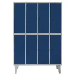 MOVILOCKERS - Locker Alta Resistencia 4 Cuerpos 8 Puerta(s) 110x170x45 cm Azul