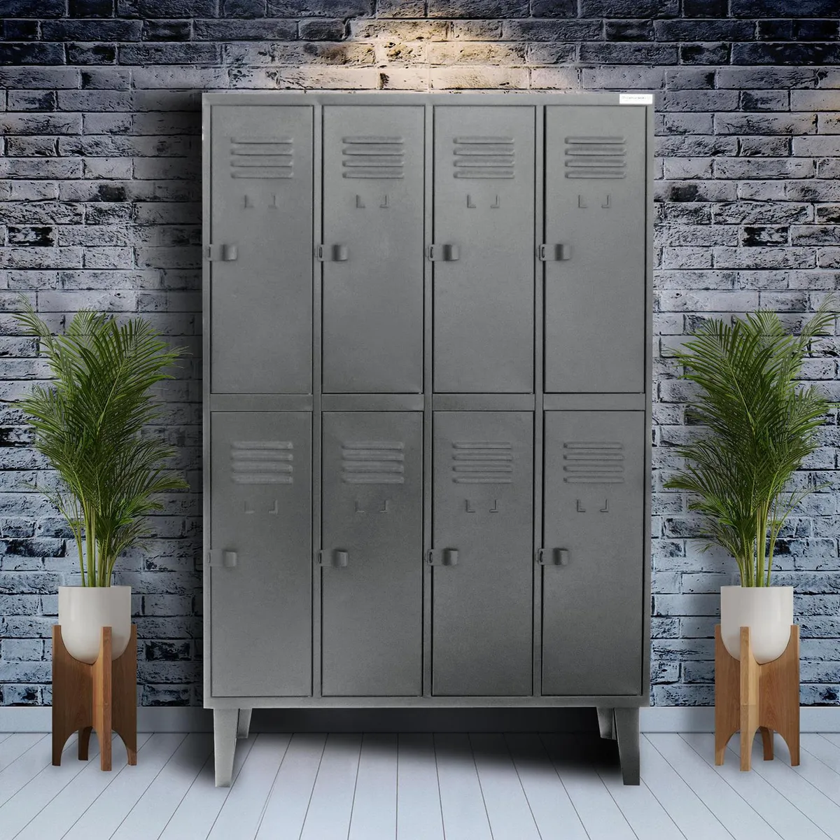 MOVILOCKERS - Locker Alta Resistencia 4 Cuerpos 8 Puerta(s) 110x170x45 cm Gris Eco
